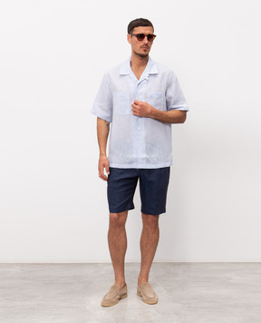 Herno Blue linen shirt CM000031U17158