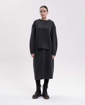 BOBOUTIC Gray sweater with wool and cashmere 5142