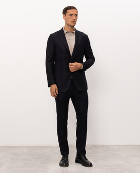 Enrico Mandelli Blue wool and cashmere suit A9AL035804