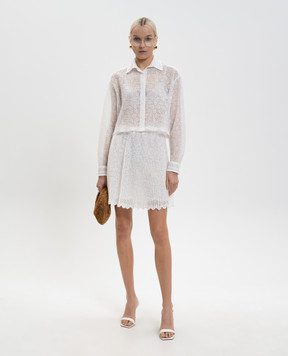 Ermanno Scervino White cropped lace blouse D482K344APEWF