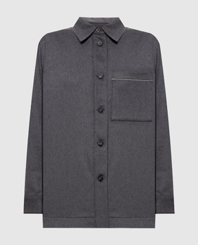 Peserico Gray shirt with wool A2110608846
