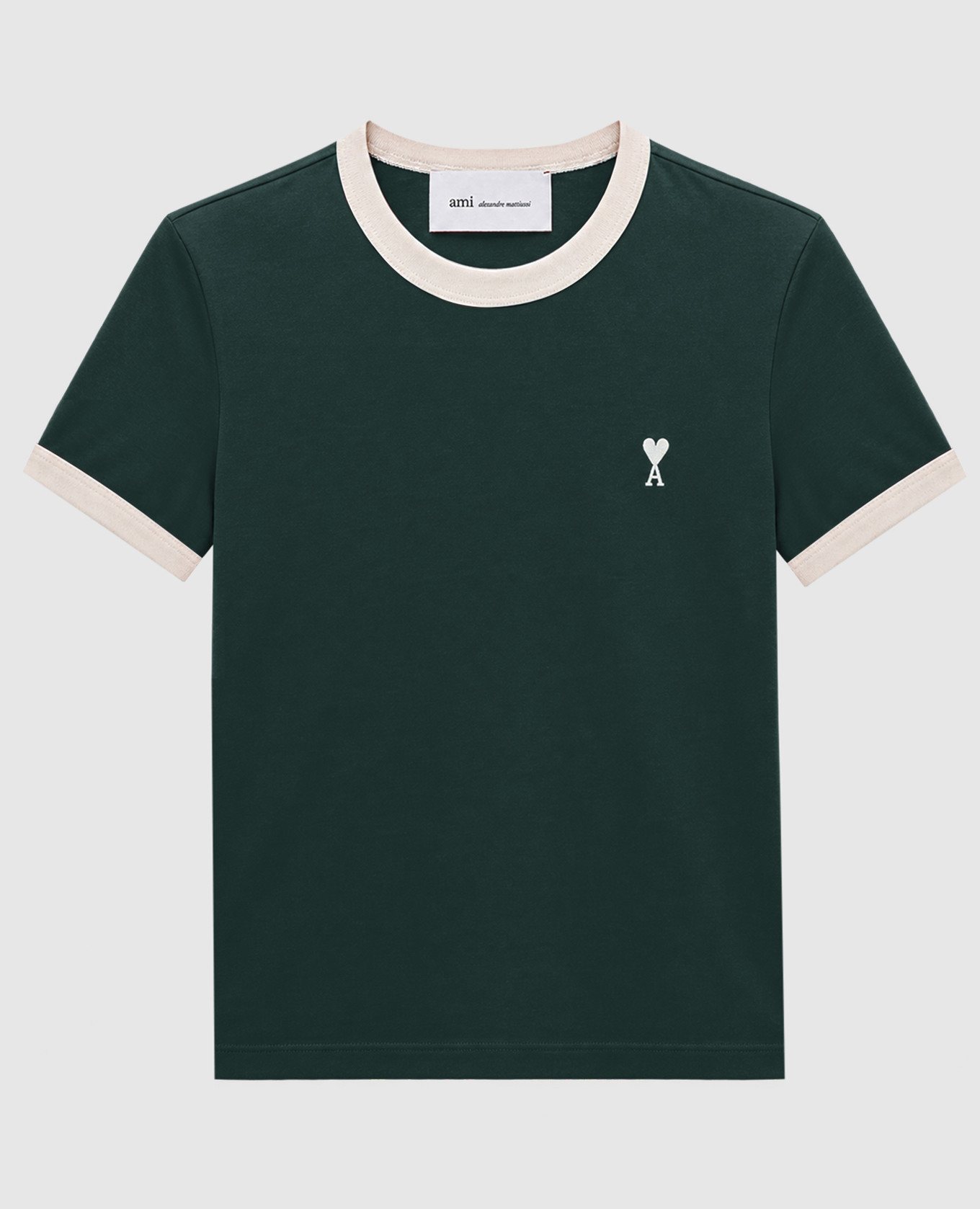 Green T-shirt with embroidered emblem