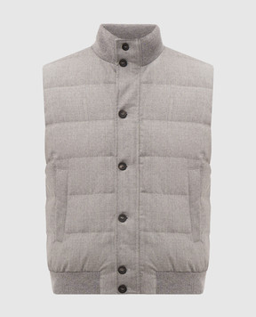 Peserico Grey wool down vest R53086B2710