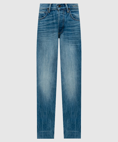 Blue jeans with a worn effect