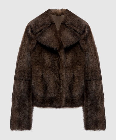 Brown sheepskin coat