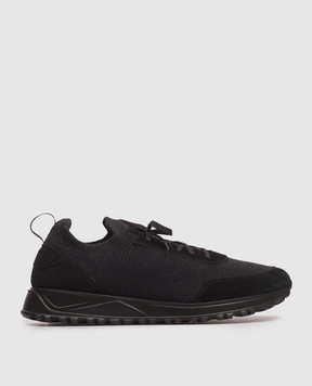 Enrico Mandelli Black combination sneakers 0ELITE6250