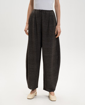 BOBOUTIC Dark brown silk pants 5045
