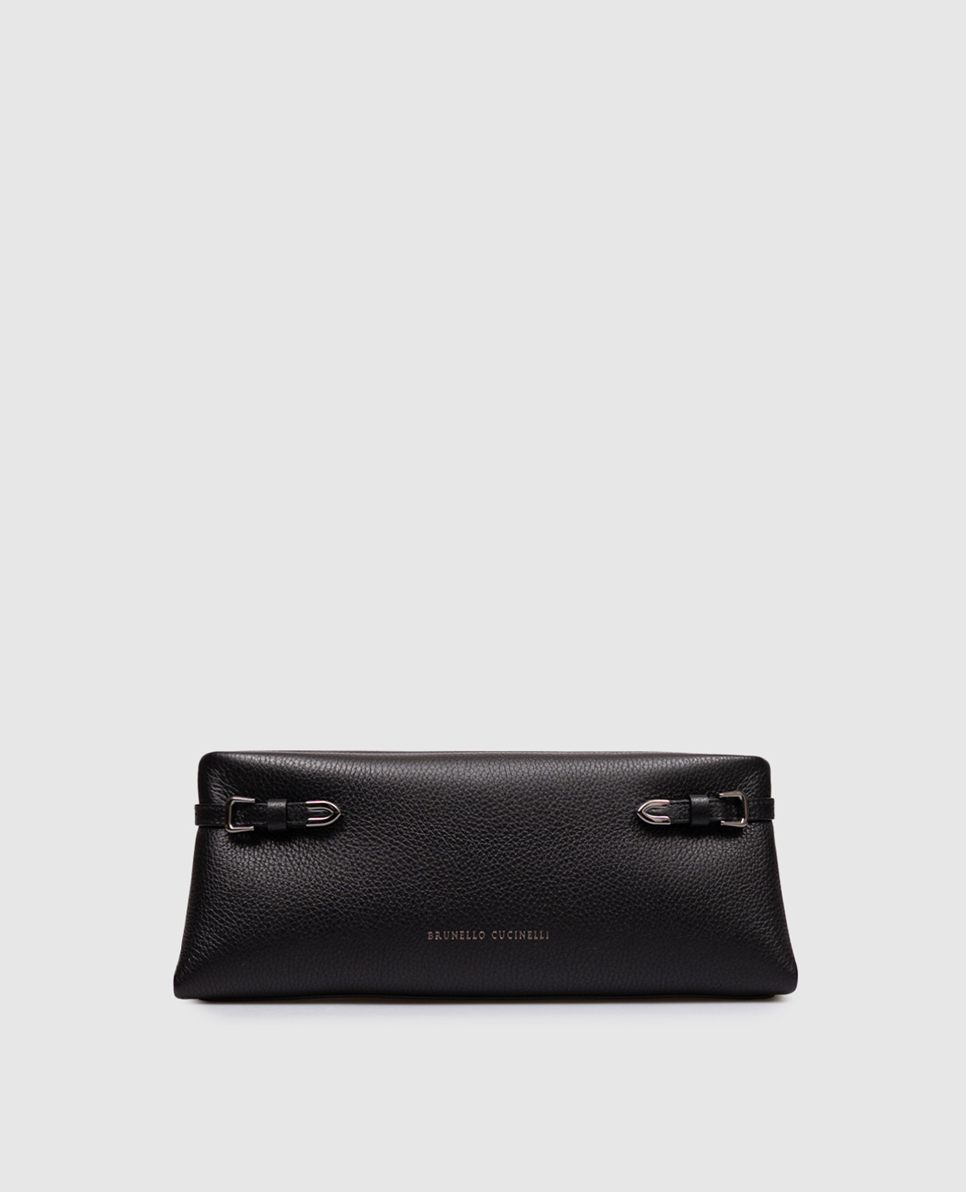 Black leather clutch
