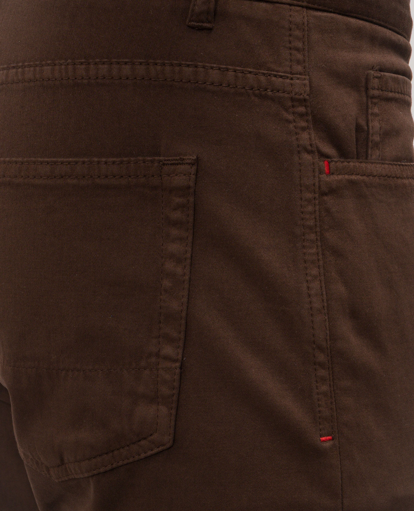

Brown pants with logo patch ISAIA