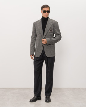 Dolce&Gabbana Gray wool pants GP26FTFUBG8