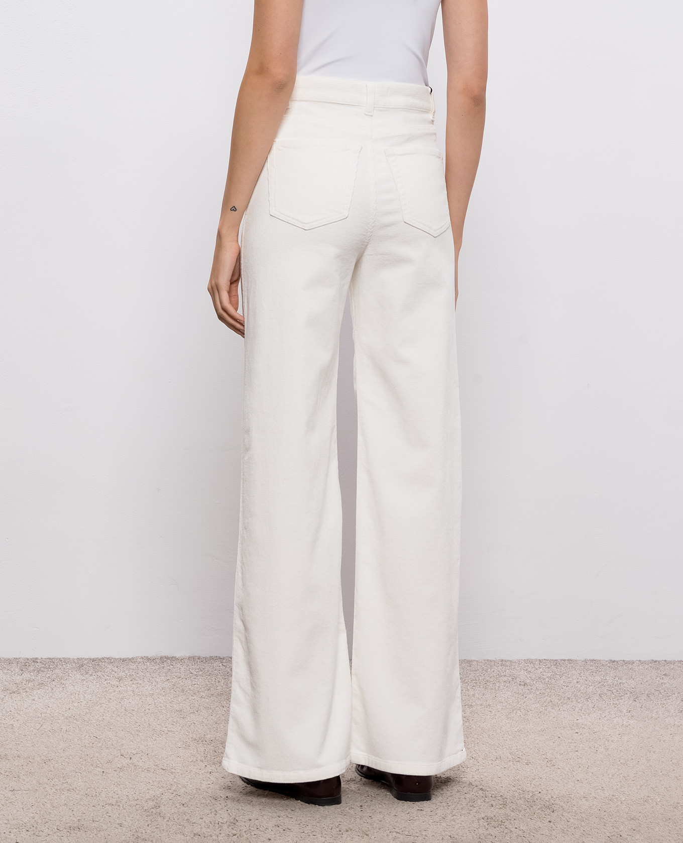 Ivory velvet pants Twinset 4