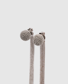 Peserico Silver earrings with a monil chain E35522C0CC821