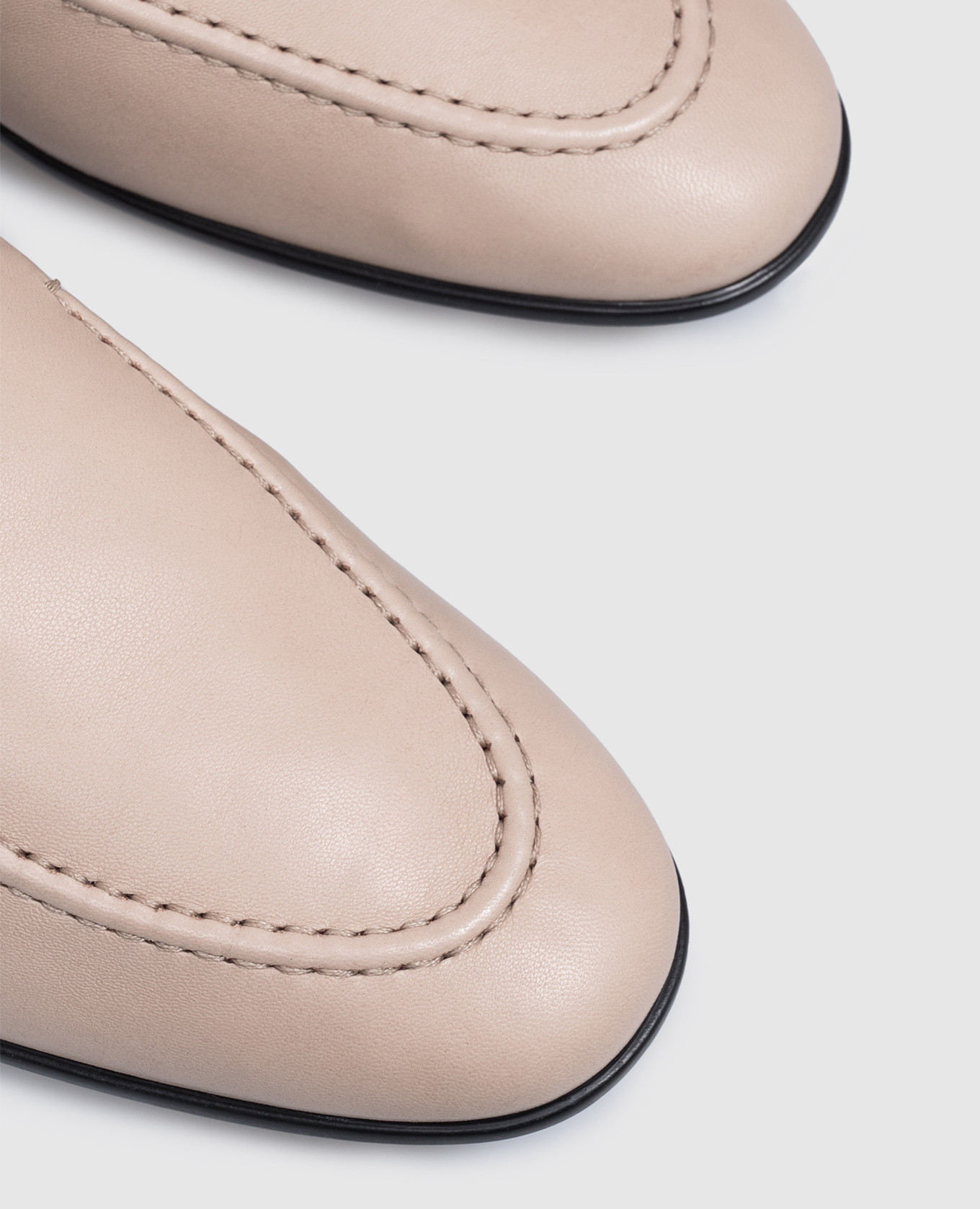 Beige leather loafers Stefano Ricci 5