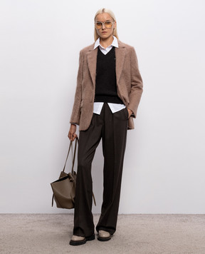 Peserico Brown jacket with wool A0123800444