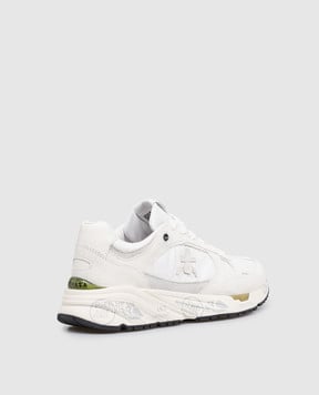 Premiata White combination sneakers Mased with emblem MASED7823