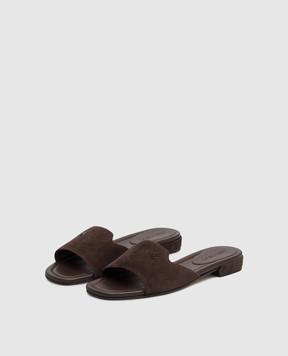 Jimmy Choo Dina brown suede flip-flops DINAFLATSUE
