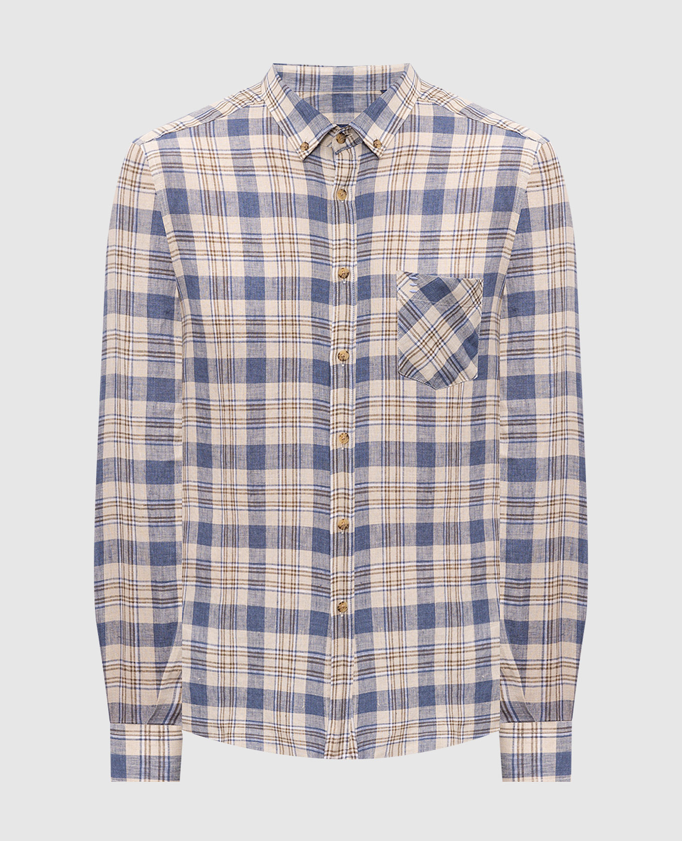 Checked linen shirt Florentino