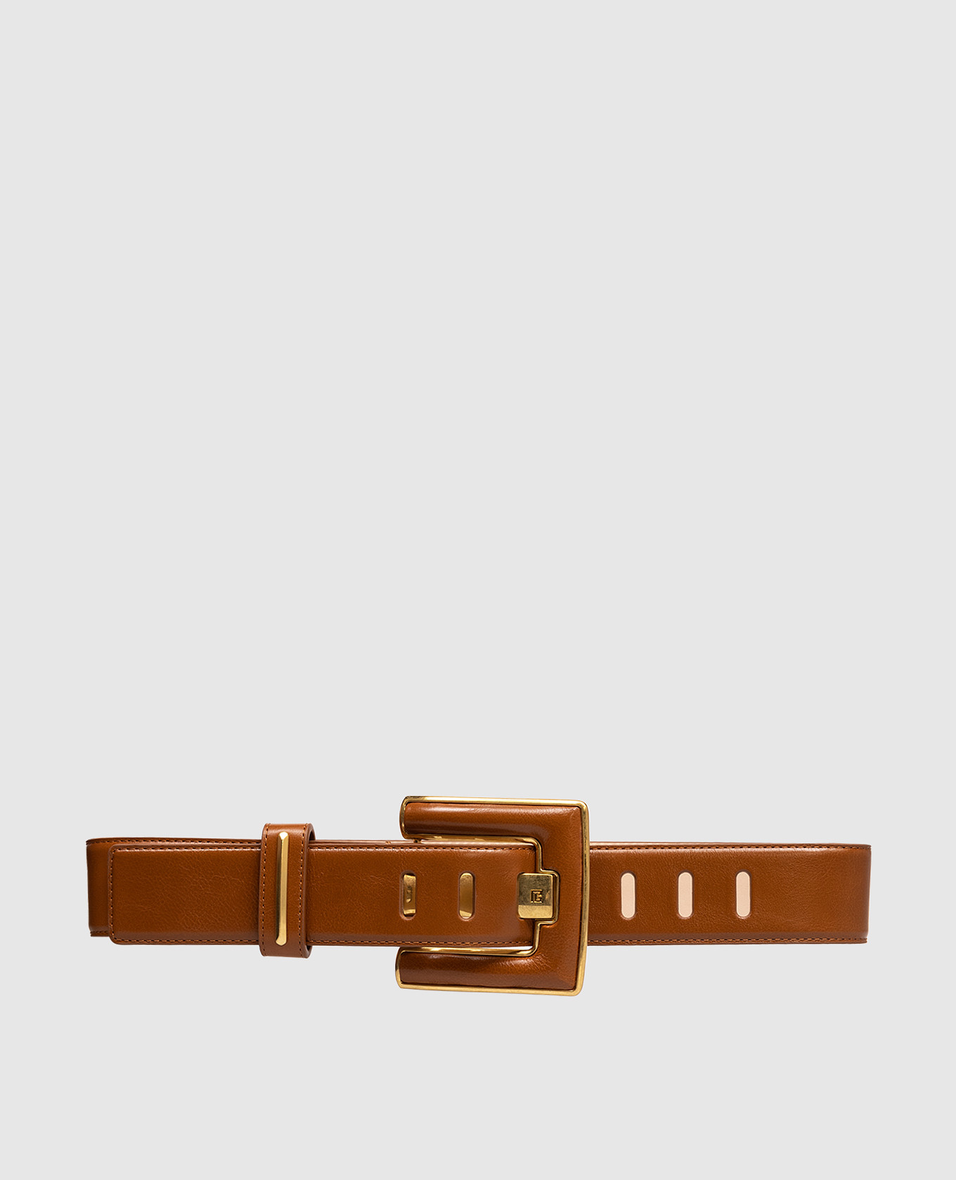 Anthem brown leather belt Balmain
