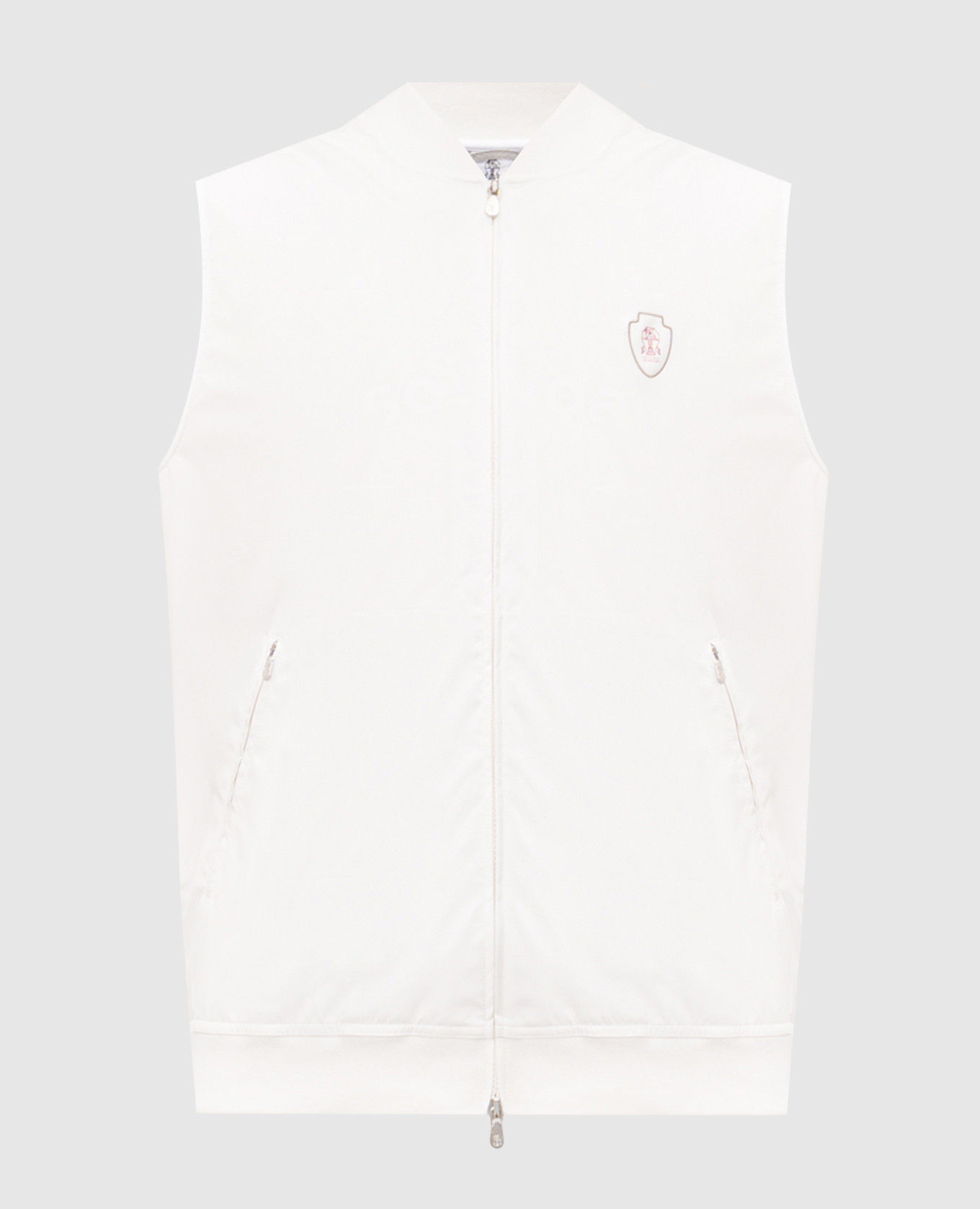 White vest with logo print