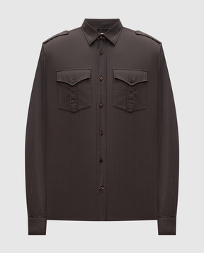 Brunello Cucinelli Brown patterned shirt MD6973059