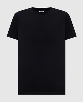 Balmain Black T-shirt with monogram embroidery TS0000000016