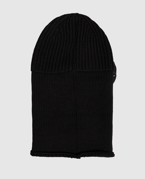 C.P. Company Black wool balaclava with glasses MAC740A005509A