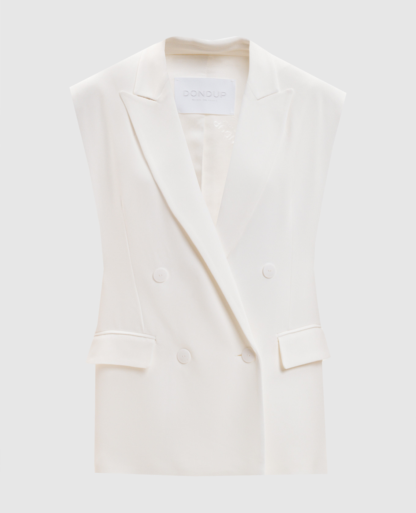 

White double-breasted vest with monogram Dondup