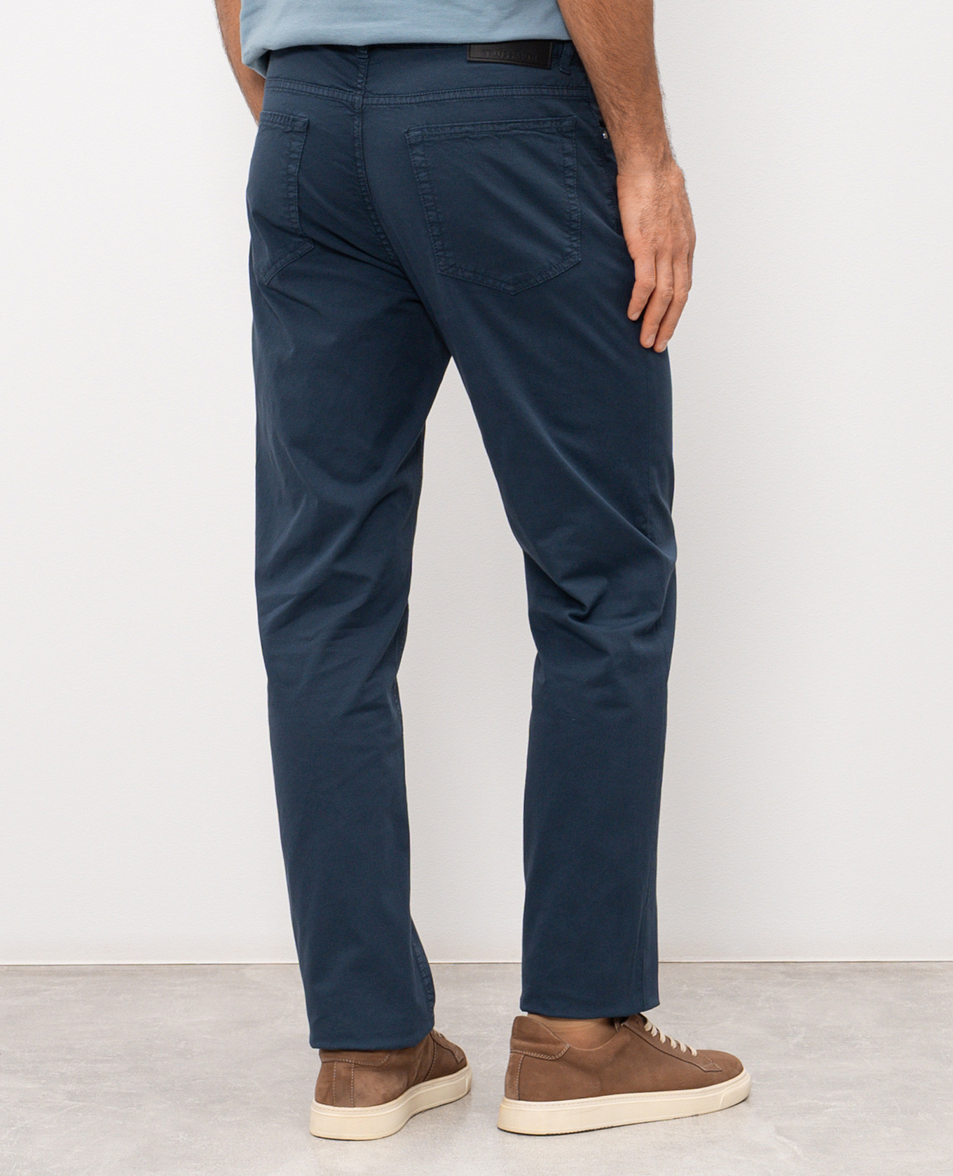 

Blue pants with logo patch Trussardi