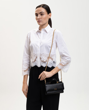 Dolce&Gabbana Black leather bag with logo BI3280A1001