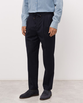 Brunello Cucinelli Navy blue wool pants ME226E1710