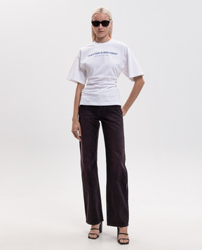 Off-White Pink jeans with a frayed effect 2FM00600B