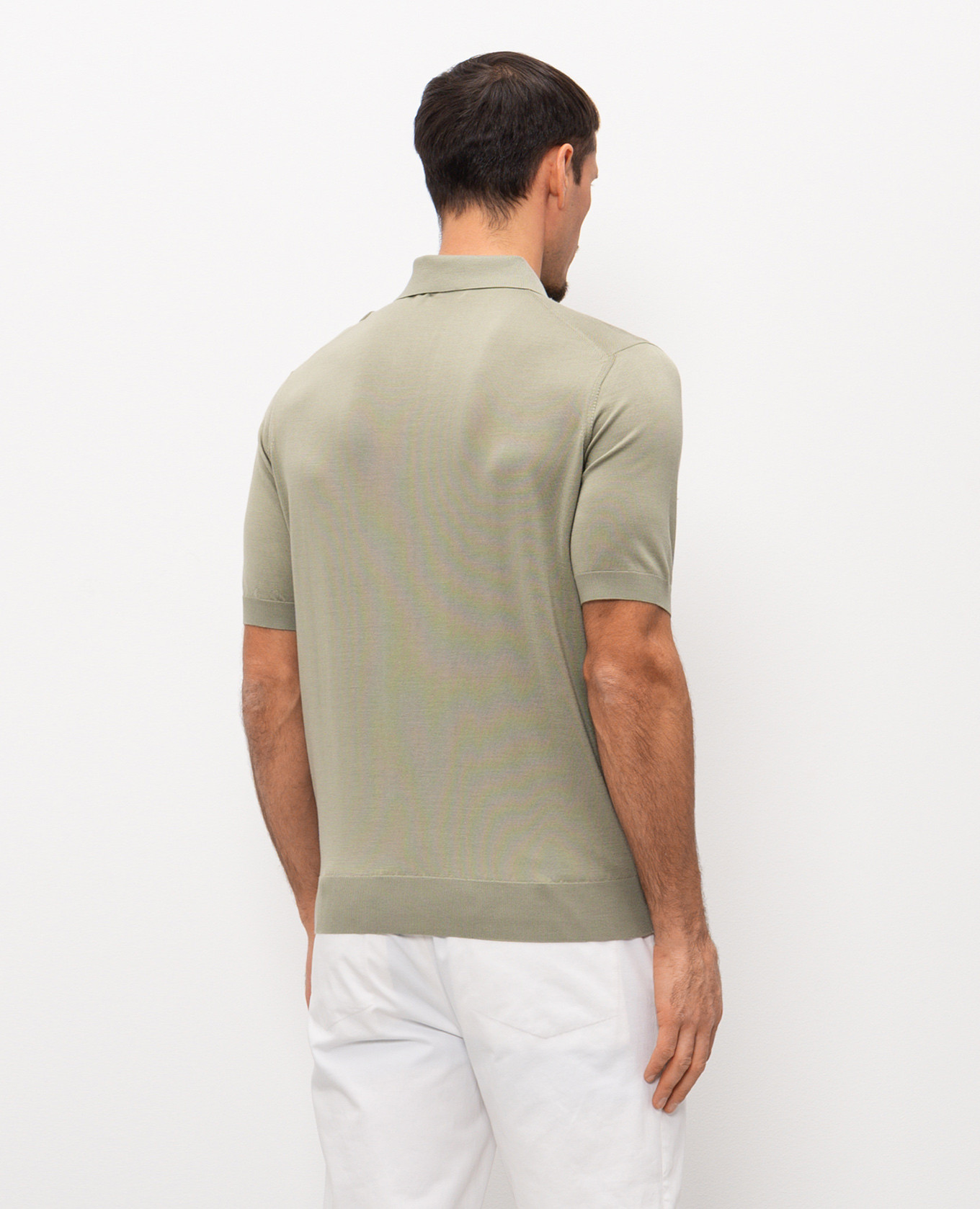 

Green silk polo shirt Stefano Ricci