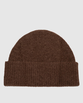 Ami Paris Brown alpaca wool hat UBO005KN0135w