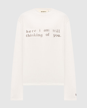 Misbhv Longsleeve I Am Still Thinking Of You in ivory 261U134