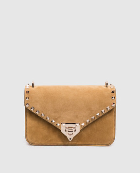 Valentino Brown suede Rockstud crossbody bag 9W2B0T76KQQ