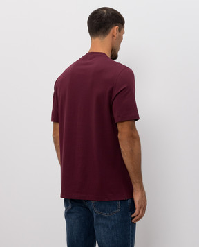 Brunello Cucinelli Burgundy straight-cut T-shirt M0B138440