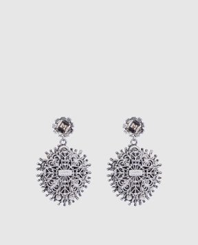 CelesteG Silver Heart Earrings 1179