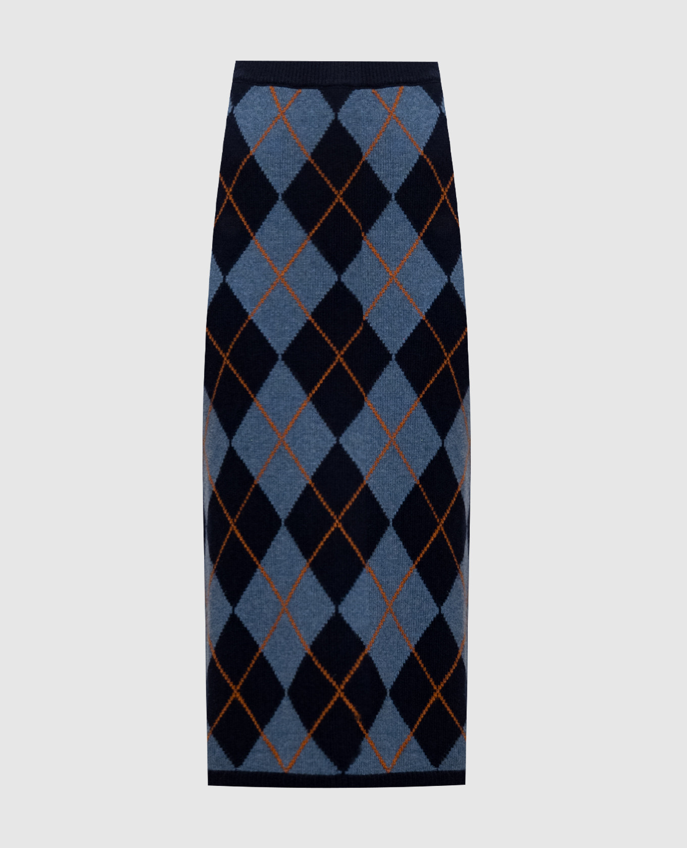 Jupe bleue à motifs géométriques