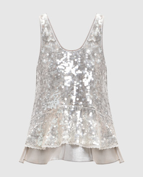 3.1 Phillip Lim Gray sequin top E26121775NSQ