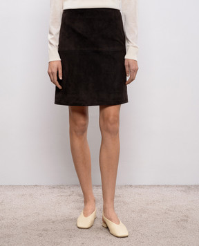 Loulou de Saison Dark brown suede skirt ENGEL ENGEL