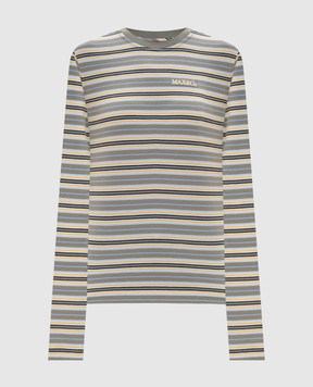 Max & Co MEDUSA striped khaki long-sleeve shirt MCOMEDUSA