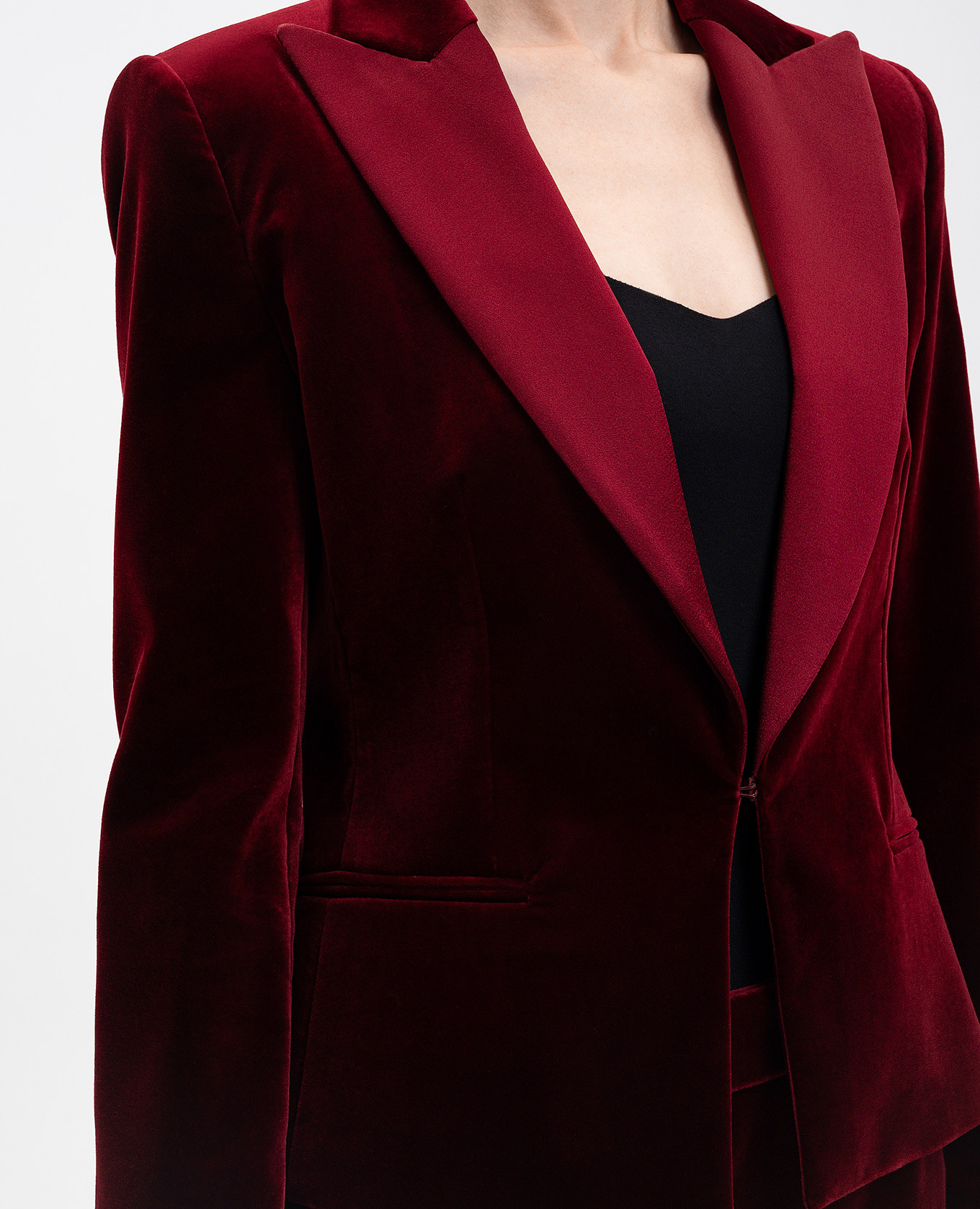 Red velvet jacket Eolie Max Mara 5
