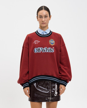 Off-White Red sweatshirt with logo 2BA075F25FLE003