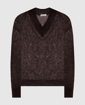 Brunello Cucinelli Brown pullover with wool MLC349302P