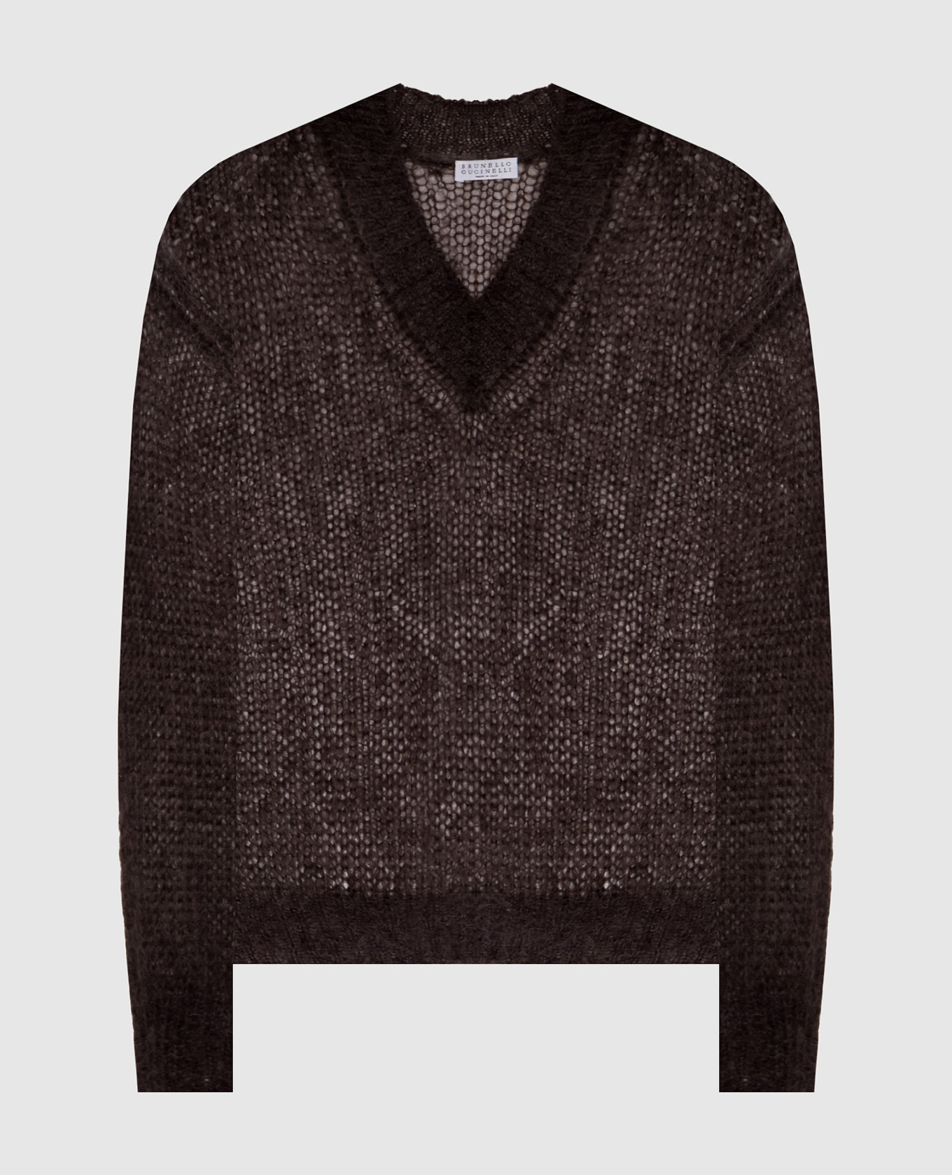 Brown pullover with wool