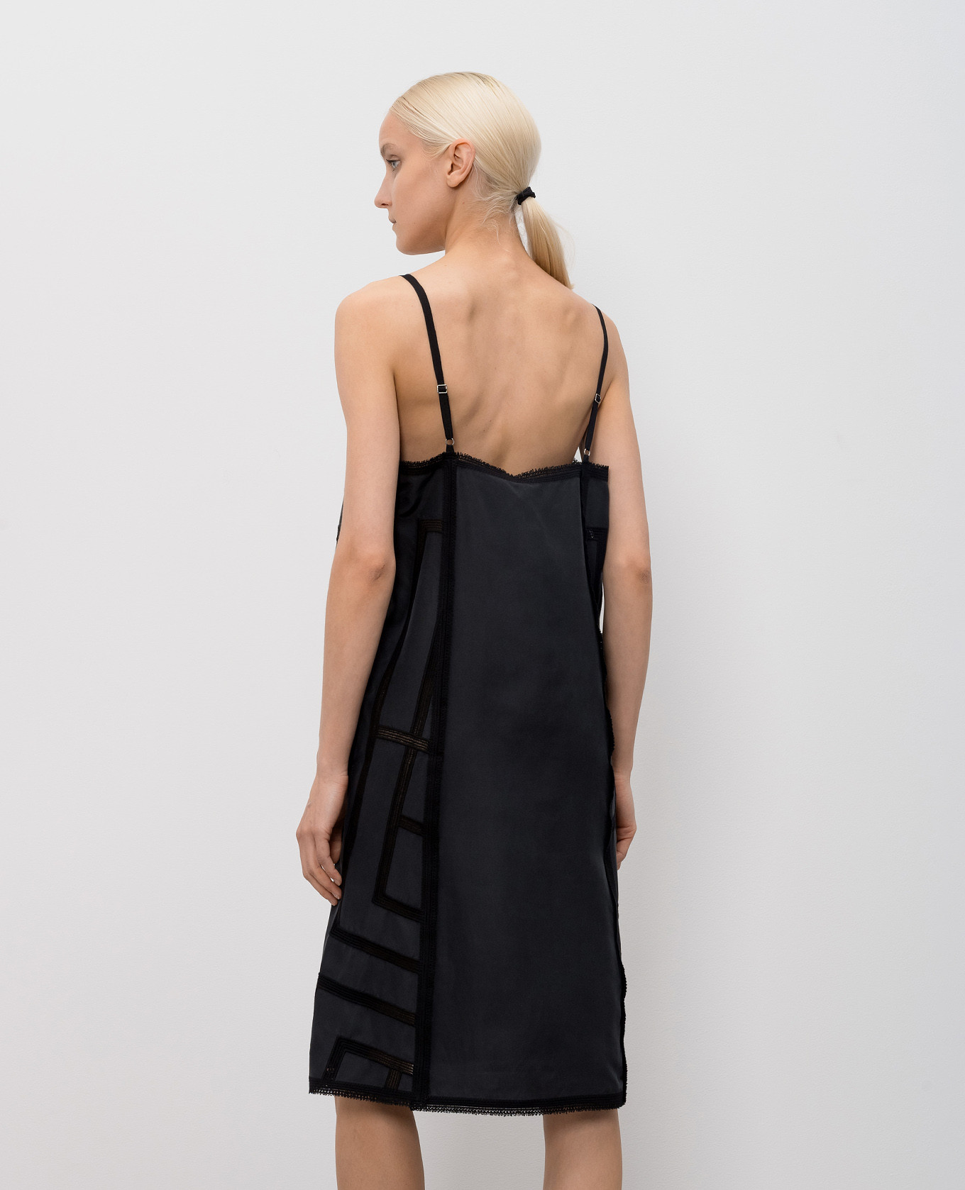 Black midi dress with silk Toteme 4