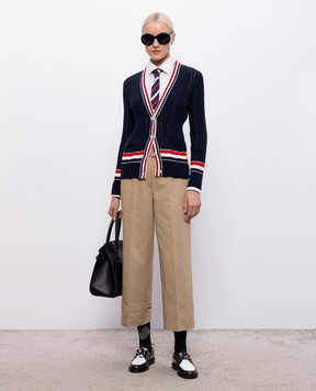 Thom Browne Blue patterned cardigan FKC706AY3014