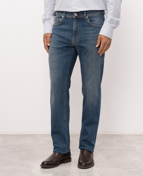 Peserico Blue jeans with logo patch R54717L86Q04291