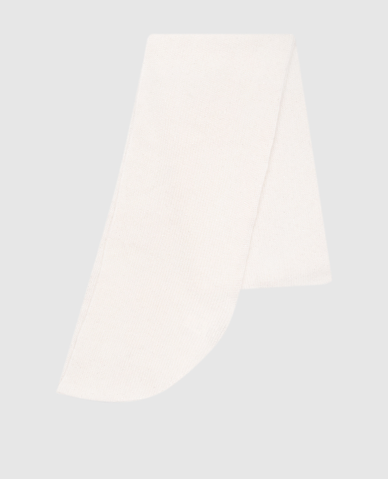 

White alpaca wool hooded scarf Peserico