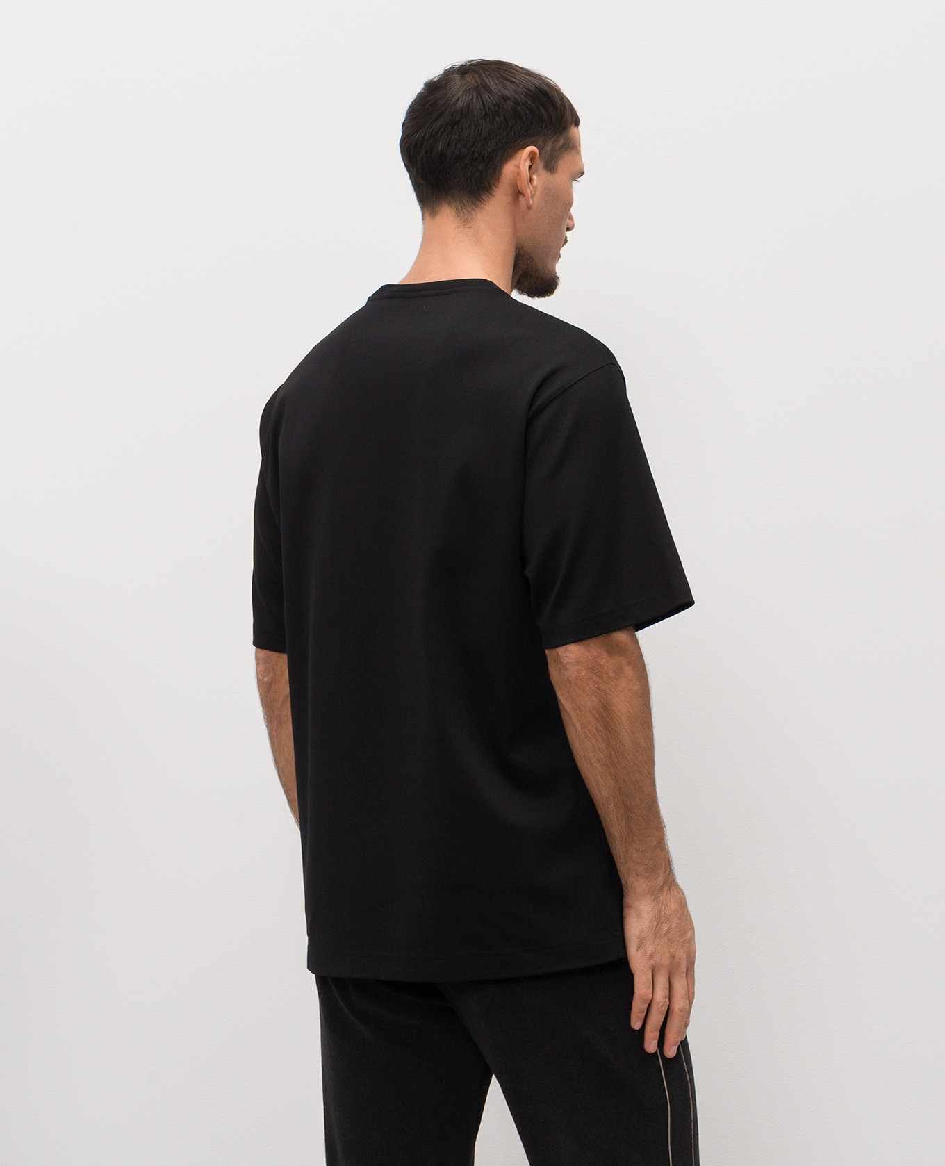 Black T-shirt with textured logo Dolce&Gabbana 4
